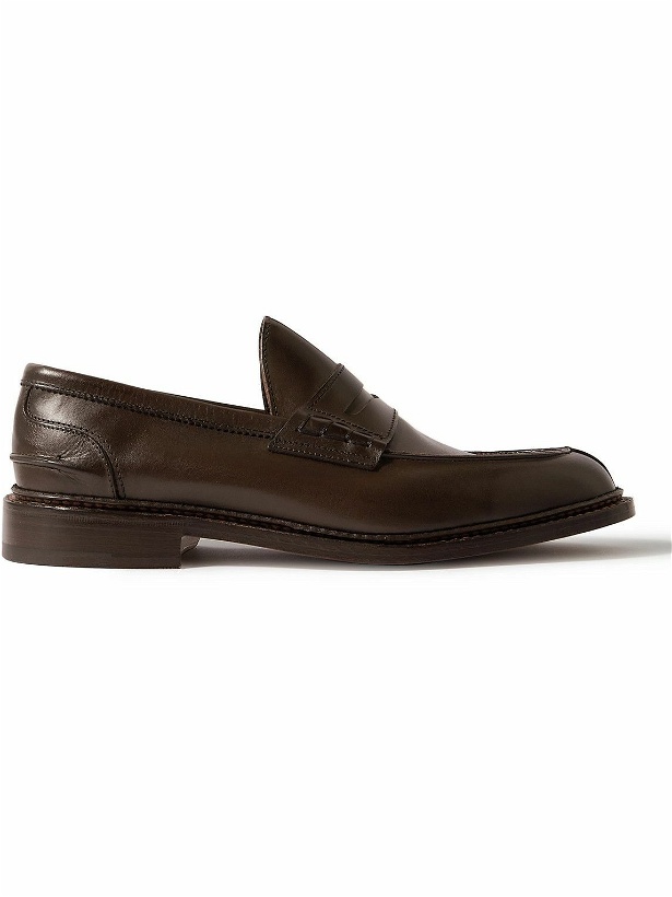 Photo: Tricker's - Adam Burnished-Leather Penny Loafers - Brown