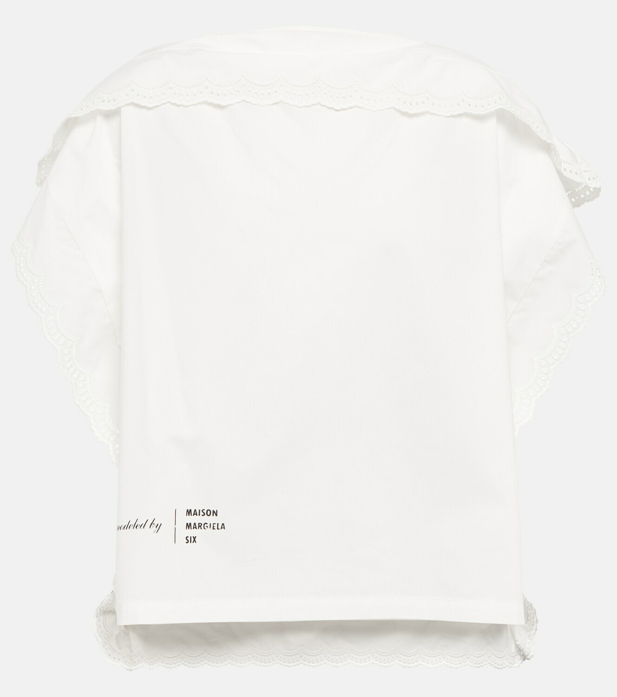 MM6 Maison Margiela Ruffled cotton blouse