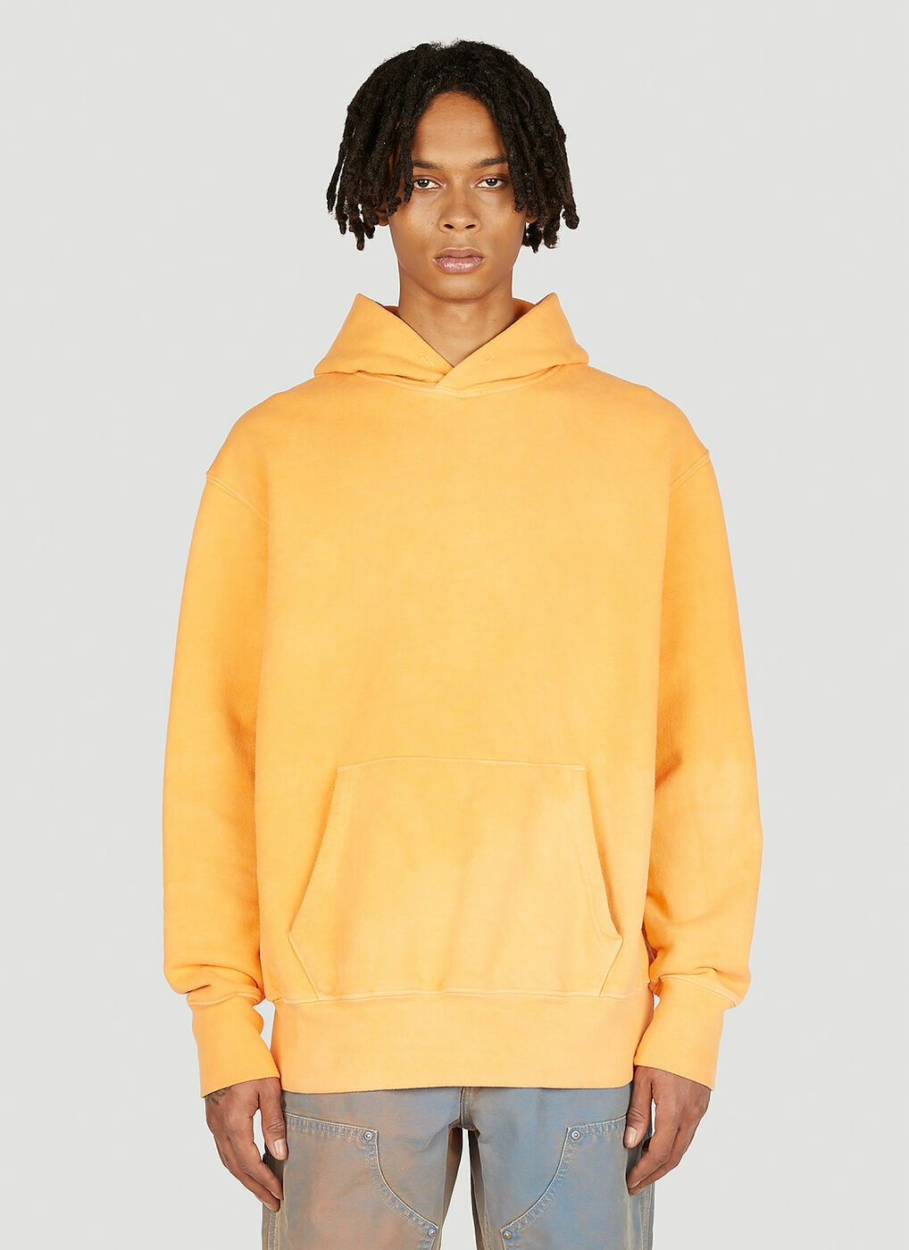 NOTSONORMAL - Splashed Hooded Sweatshirt in Orange NOTSONORMAL