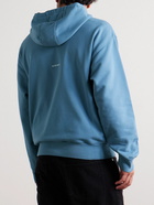 Givenchy - Logo-Embroidered Cotton-Jersey Hoodie - Blue