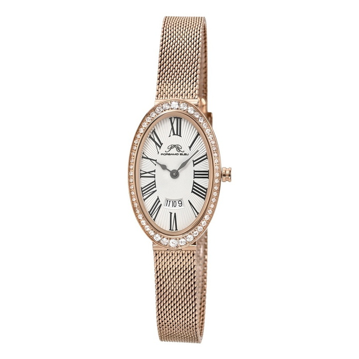 Photo: Porsamo Bleu Eloise Quartz White Dial Topaz Ladies Watch 1352CELS