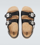 Balenciaga x Scholl leather sandals