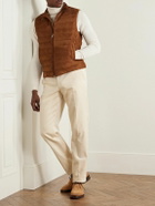 Ralph Lauren Purple label - Gregory Straight-Leg Cotton-Corduroy Trousers - Neutrals