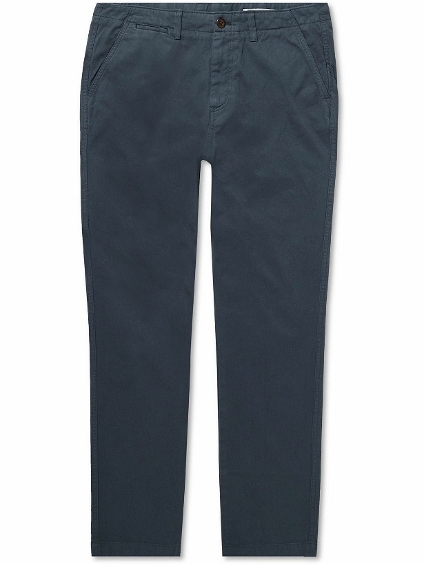 Photo: Outerknown - Nomad Slim-Fit Straight-Leg Garment-Dyed Organic Cotton Trousers - Gray