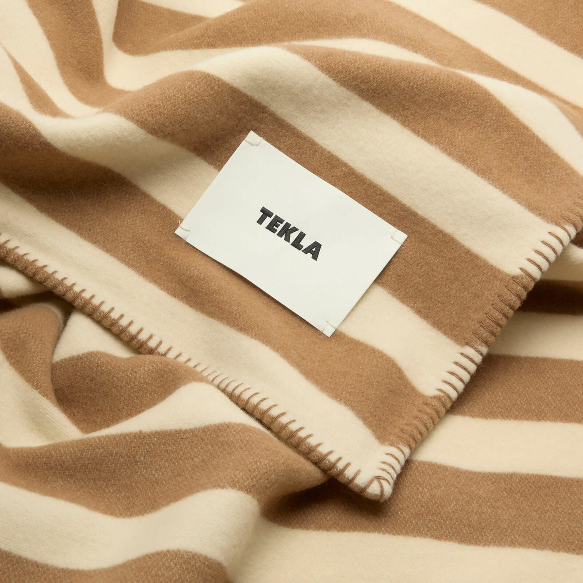 Tekla Fabrics Striped Lambswool Blanket in Hereford Stripes 