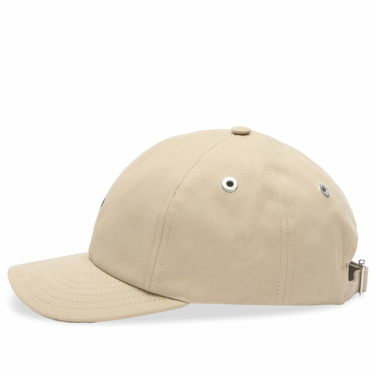 AMI Paris Men's Bicolor Cap in Beige Taupe/Blanc Creme AMI