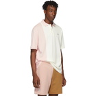 Lacoste Pink and White Golf le Fleur* Edition Colorblocked Polo