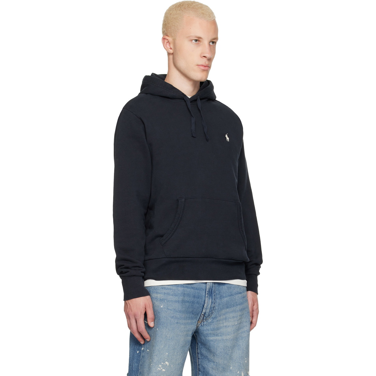 Polo Ralph Lauren Black Embroidered Logo Hoodie