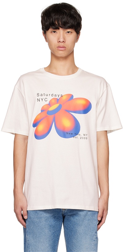 Photo: Saturdays NYC White 3D Daisy T-Shirt