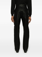 ENTIRE STUDIOS Black Wet Faux-Leather Straight Trousers
