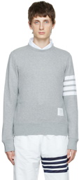 Thom Browne Gray 4-Bar Sweatshirt