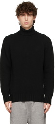 Drake's Black Submariner Roll Turtleneck