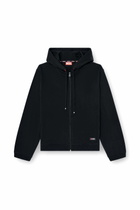 Diesel Hoodie in peached cotton blend - Tops Mens in Black