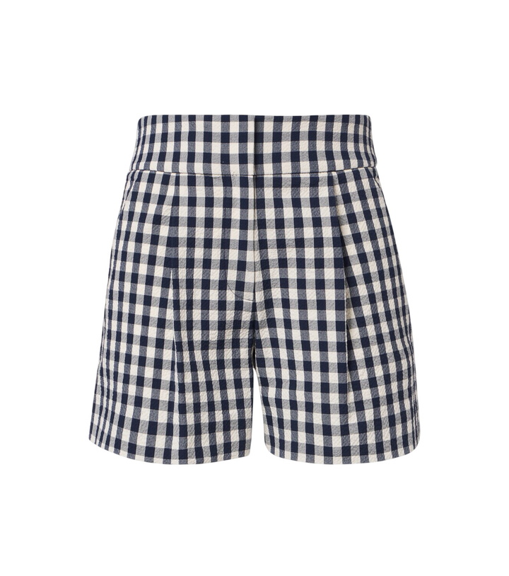 Photo: Veronica Beard Haina gingham pleated cotton shorts