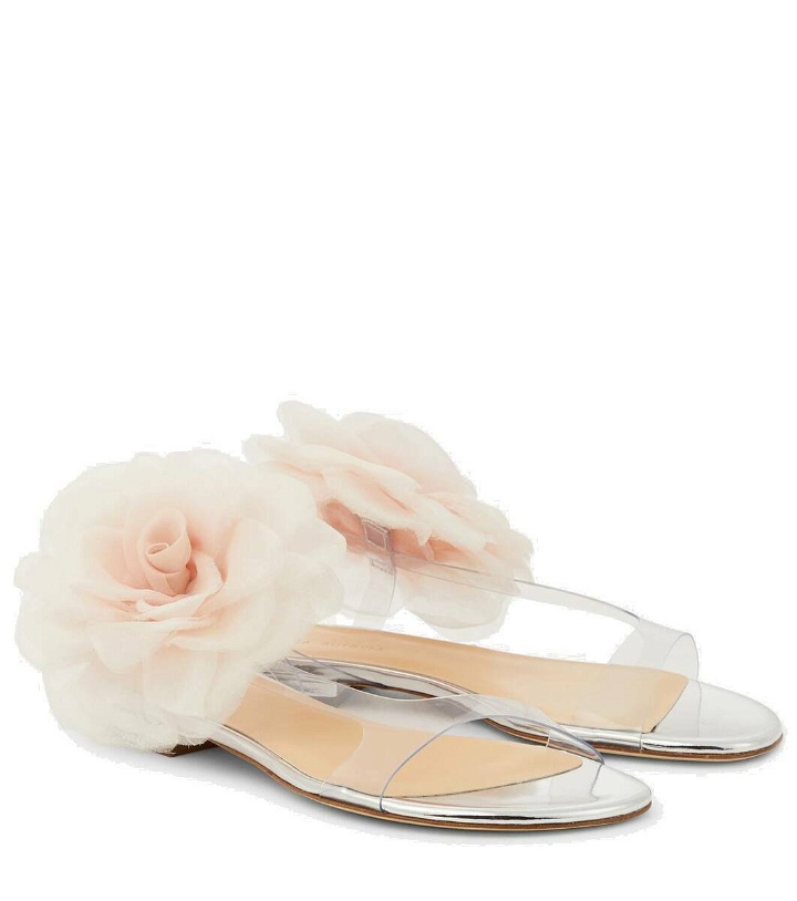 Photo: Magda Butrym Floral-appliqué PVC sandals