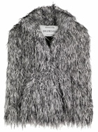 BALENCIAGA - Laser Cut Faux Fur Jacket