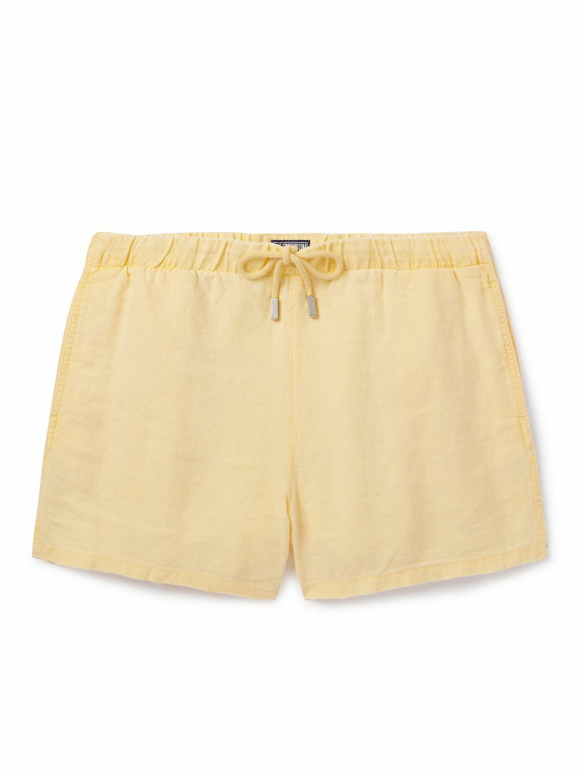 Vilebrequin - Barry Straight-Leg Linen Shorts - Yellow Vilebrequin