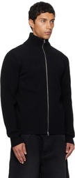 VETEMENTS Black 'VET' Zip-Up Sweater