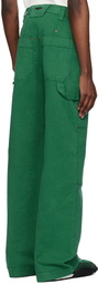 Marine Serre Green Workwear G. Dye Pants