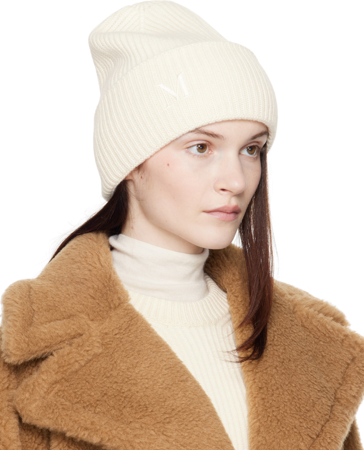 Max Mara Off-White Retina Beanie