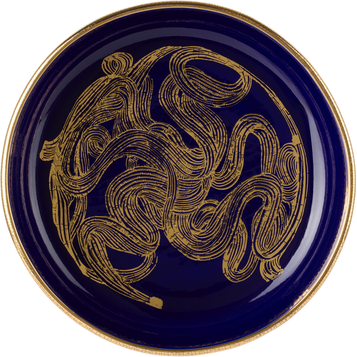 L'OBJET Navy & Gold Ruan Hoffmann Edition Medium Bowl