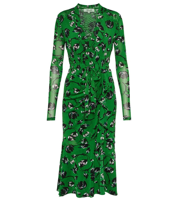 Photo: Diane von Furstenberg Crystal printed midi dress