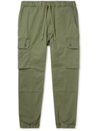 Beams Plus - Tapered Cotton-Blend Drawstring Cargo Trousers - Green