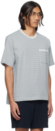 Thom Browne Black & Blue Stripe T-Shirt
