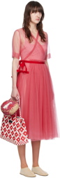 Molly Goddard Pink Layered Midi Dress