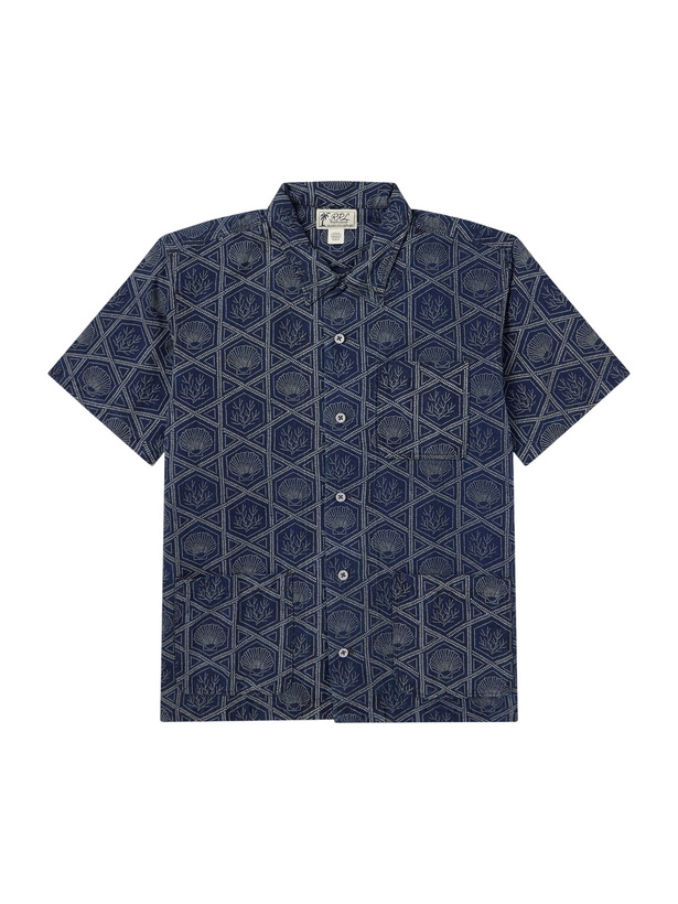 Photo: RRL - Printed Linen and Cotton-Blend Shirt - Blue