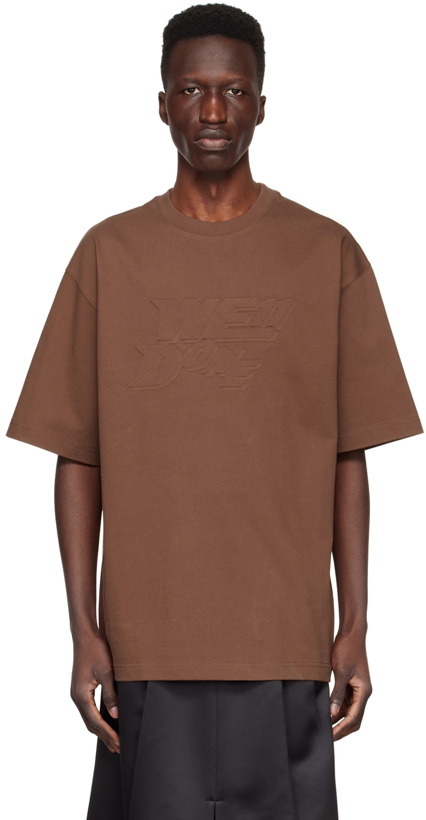 Photo: We11done Brown Cotton T-Shirt