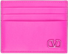 Valentino Garavani Pink VLogo Card Holder