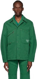 Marine Serre Green Workwear Jacket