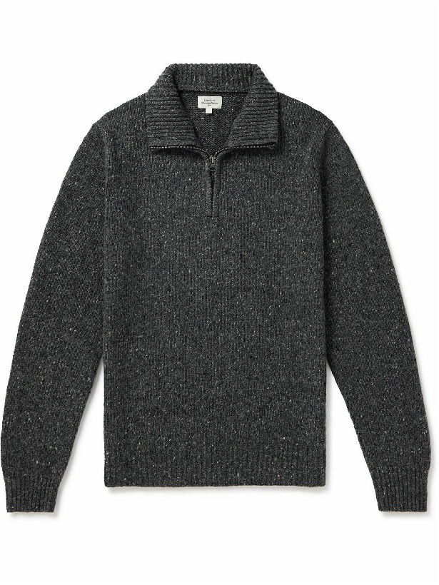Photo: Hartford - Trucker Donegal Wool-Blend Half-Zip Sweater - Gray