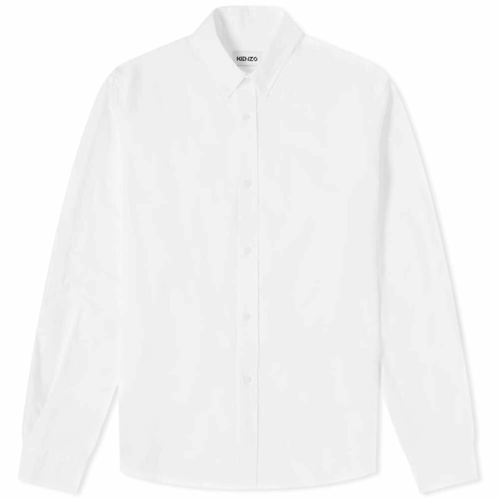 Photo: Kenzo Men's Tiger Crest Button Down Shirt in White