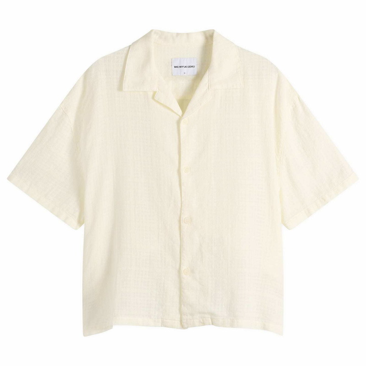 Photo: MKI Men's Loose Weave Check Vacation Shirt in Bone