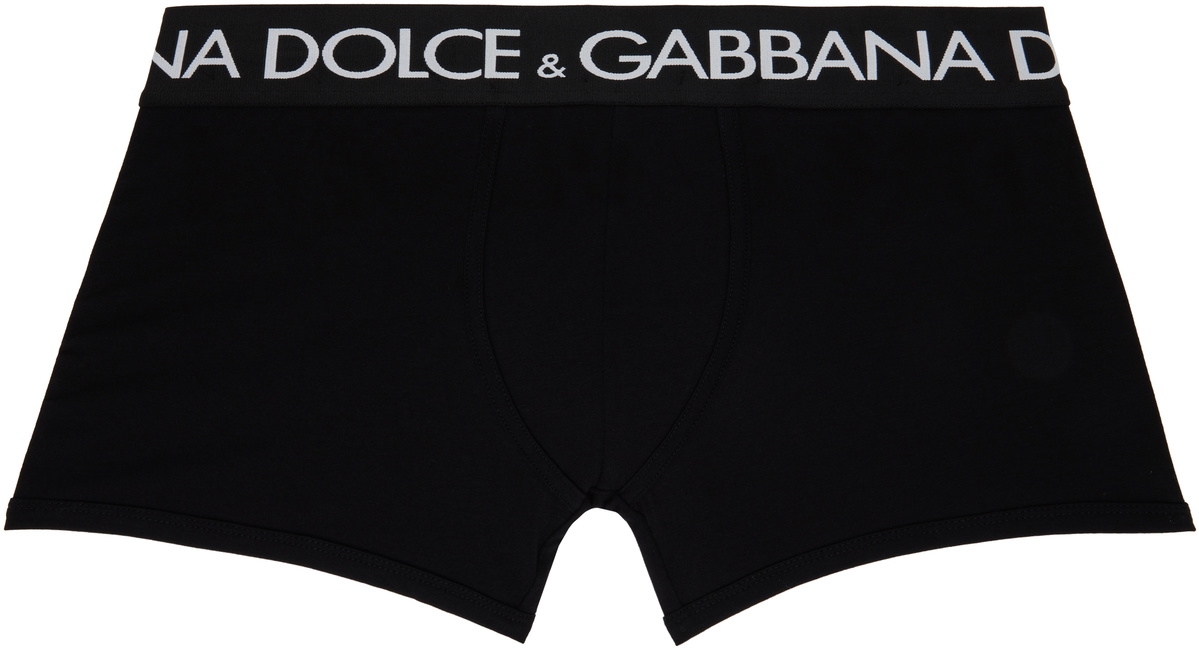 Dolce&Gabbana Two-Pack Black Cotton Jersey Boxers