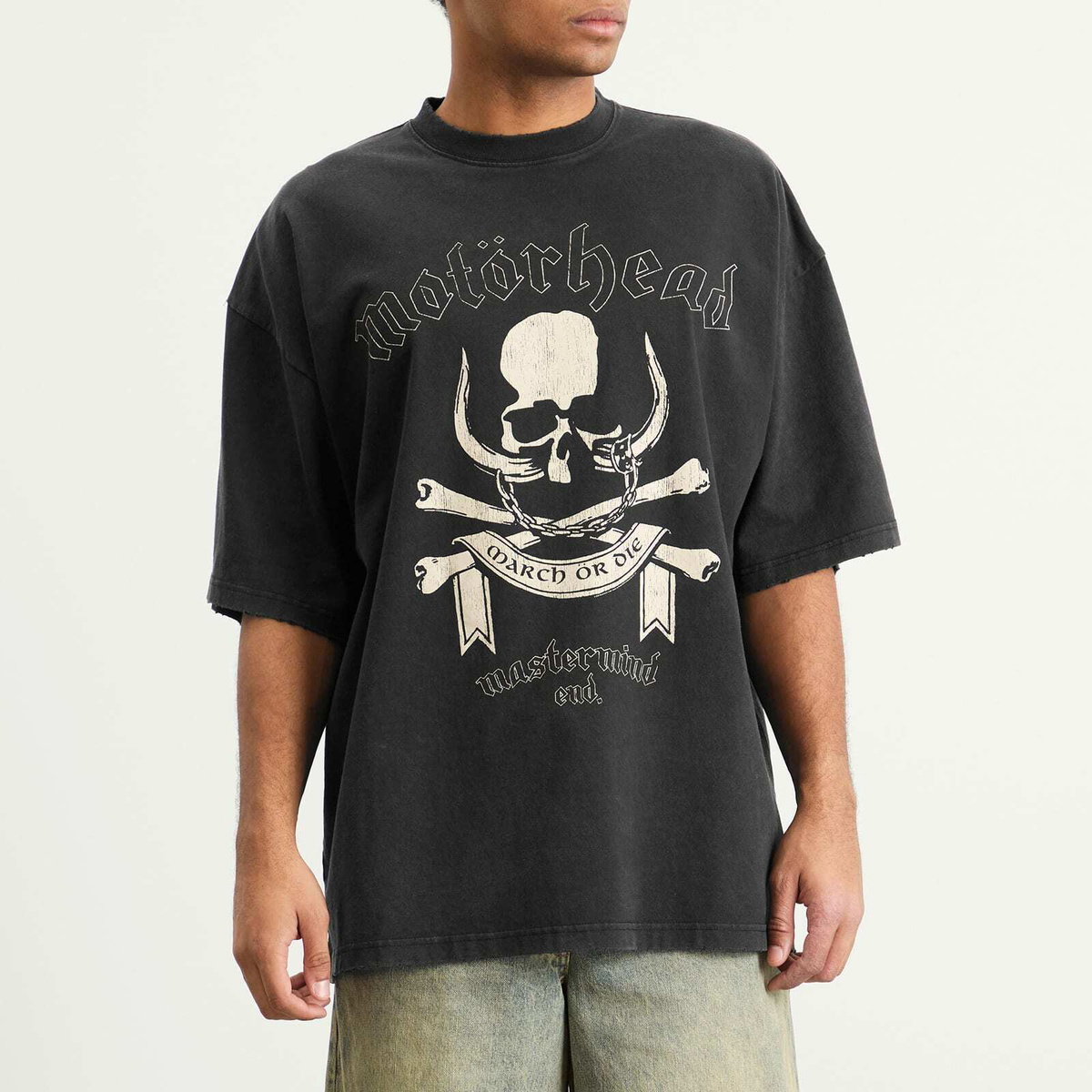 END. Men's x MASTERMIND WORLD x Motorhead March or Die T-Shirt in Black