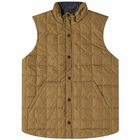 Taion Men's Reversible Down Vest in Olive/Black/Beige