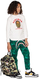 BAPE Kids Green Camo Shark Lounge Pants