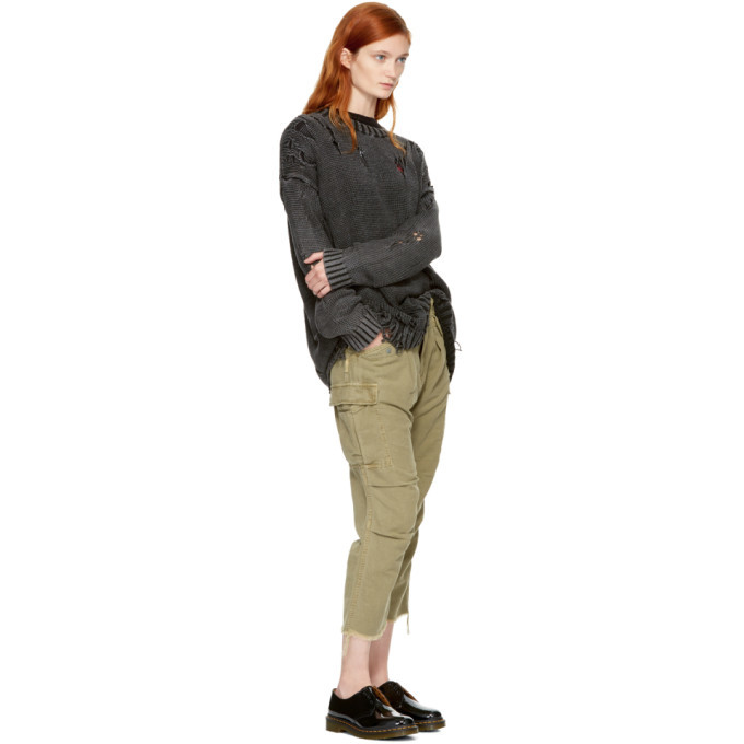 R13 Green Hemp Harem Cargo Pants R13