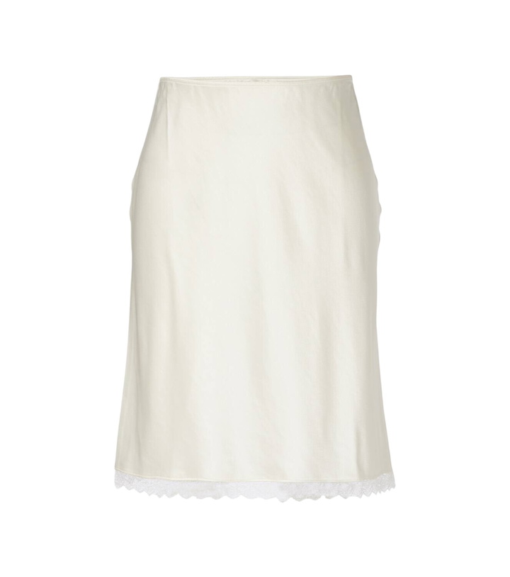 Photo: Leset Barb lace-trimmed satin slip skirt