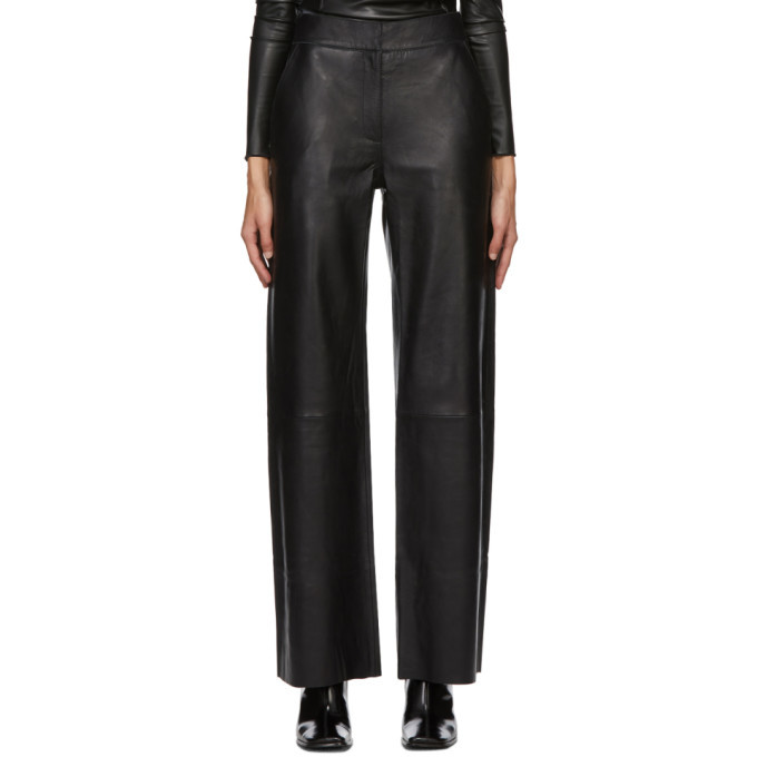 Stand Studio Black Leather Megan Trousers Stand Studio