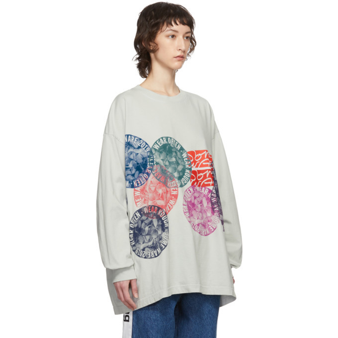 Some Ware Off-White Flower Circle New Body Long Sleeve T-Shirt