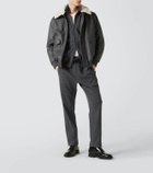 Brioni Cotton-blend zip-up sweatshirt