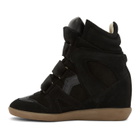 Isabel Marant Black Beckett Wedge Sneakers