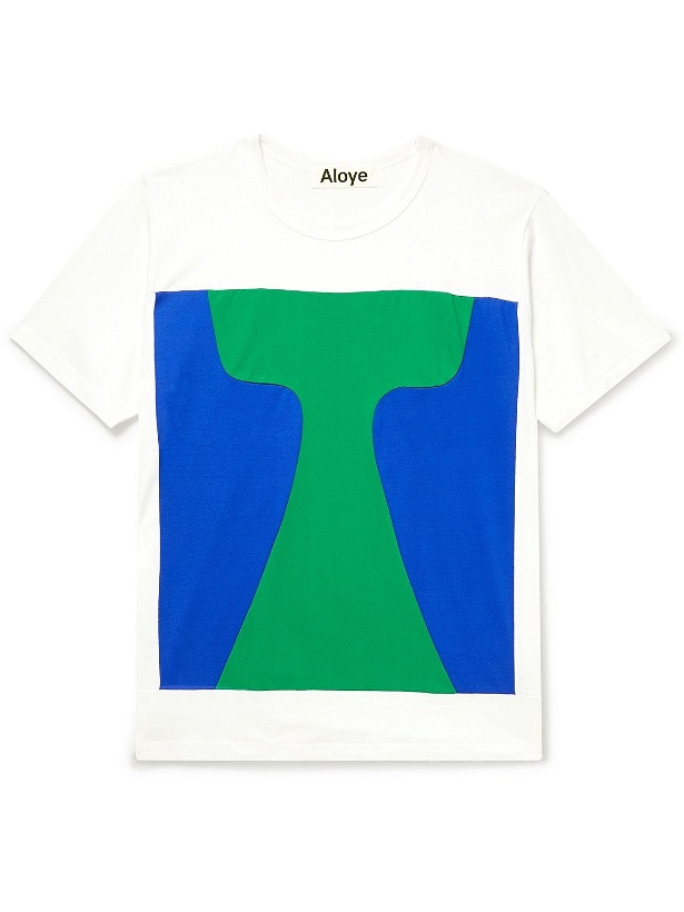 Photo: Aloye - Colour-Block Panelled Cotton-Jersey T-Shirt - Unknown