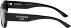 Balenciaga Black Rectangular Sunglasses
