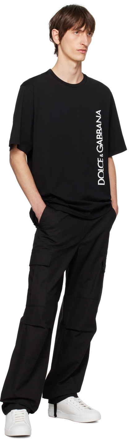 Dolce & Gabbana Black Drawstring Cargo Pants
