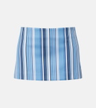 The Frankie Shop Hera striped cotton-blend miniskirt